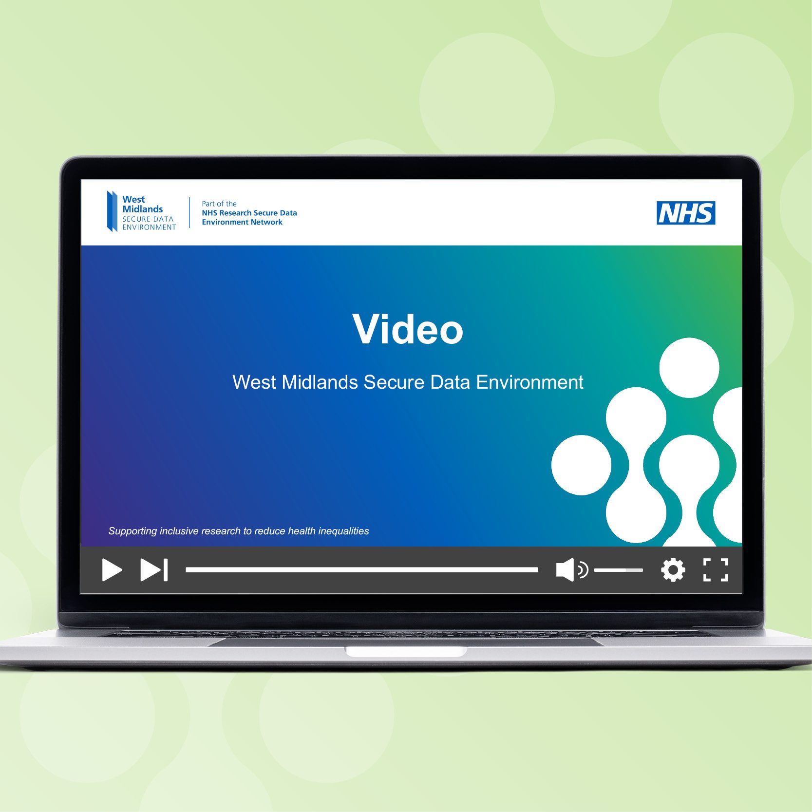 Decorative image displaying a West Midlands SDE video playing on a laptop screen