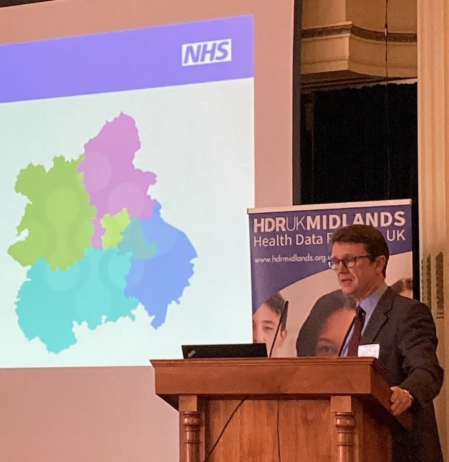 Professor Simon Ball speaking at conference