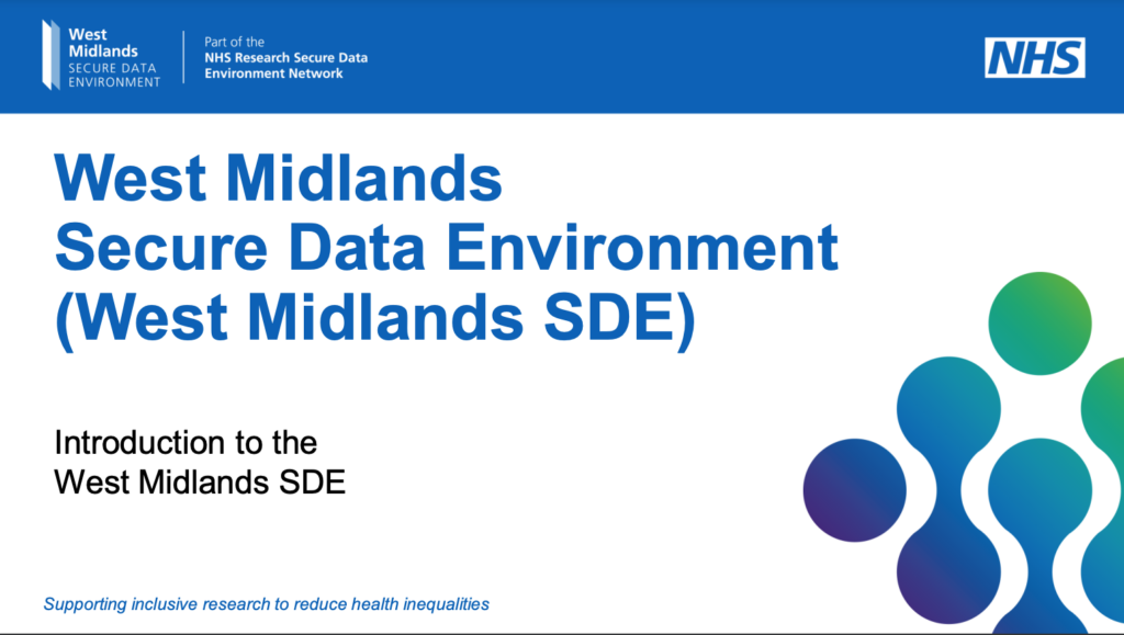 West Midlands SDE Stakeholder presentation